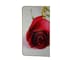 Homeroots 24" Red White And Gold Solid Wood and Acrylic Silent Roses Floral Wall Clock 626570 - alternate 5