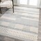Jonathan Y Kerstin Geometric High-Low Cream/Gray 4 ft. x 6 ft. Area Rug SNT100A-4 - alternate 5