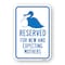 Signmission Reserved For New And Expecting Mothers With Symbol Aluminum, 24" L, 18" H, A-1824-25096 A-1824-25096 - alternate 1