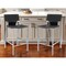 Homeroots Set of Two 25" Black and Silver Faux Leather and Metal Low Back Counter Height Bar Chairs, 2PK 555051 - alternate 6