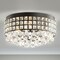 Jonathan Y Meredith 14.5" 3-Light Crystal Drops/Metal LED Flush Mount, Black JYL6142A - alternate 7