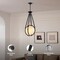 Vidalite Voyager 1-Light Matte Black Pendant, Hanging Pendant Light With Rope Detail and Smoked Glass Shade CE1013092 - alternate 2