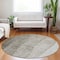 Homeroots 8' Taupe Brown And Ivory Round Ombre Washable Indoor Outdoor Area Rug 581836 - alternate 4