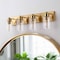 Jonathan Y Irving 27.75" 4-Light Seeded Glass/Iron Modern Contemporary LED Vanity Light, Brass Gold JYL7558D - alternate 7