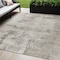 Homeroots 5' X 8' Beige And Gray Abstract Washable Indoor Outdoor Area Rug 602684 - alternate 1