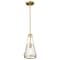Nuvo Valentine, Small Pendant, Vintage Brass Finish, Hammered Glass 60/8265 - alternate 5
