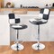 Elama 2 Piece Adjustable Faux Leather Bar Stool in Black and White with Chrome Base ELM-743-BLK-WHT - alternate 6
