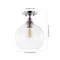 Jonathan Y Marla 9.75" 1-Light Bohemian Farmhouse Iron/Seeded Glass LED Semi Flush Mount, Nickel/Clear JYL7566A - alternate 3