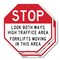 Signmission Stop Look Both Ways High Traffic Ar, 10 inch X 10 inch, Aluminum Metal Signs, 2PK OC-A-2PACK-10-260 - alternate 1
