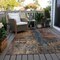 Homeroots 8' X 10' Blue Copper And Brown Abstract Washable Indoor Outdoor Area Rug 606059 - alternate 4
