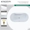 Kingston Brass 51" Acrylic Oval Double Ended Freestanding Tub with Drain, Glossy White/Matte Black VT7DE512823C420 - alternate 2