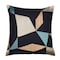 Homeroots 24" Blue and Beige Geometric Cotton Blend Throw Pillow With Embroidery 549429 - alternate 6