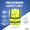 Neiko Safety Vest with Pockets, 7 Pocket, High Visibility Vest, Reflective Strips, Zipper Front X-Small 53980A - alternate 2