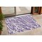 Homeroots 3' X 5' Purple and White Abstract Washable Non Skid Indoor Outdoor Area Rug 559310 - alternate 1