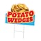 Signmission Potato Wedges Die Cut Yard & Stake outdoor plastic coroplast window, C-DC-1216-DS-Potato Wedges19 C-DC-1216-DS-Potato Wedges19 - alternate 1