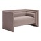 Homeroots 57in Taupe Velvet Loveseat 573998 - alternate 3