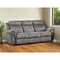 Homeroots 87" Gray Velvet Reclining USB Sofa With Black Legs 491314 - alternate 3