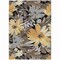 Homeroots 5' X 8' Black And Gray Floral Washable Indoor Outdoor Area Rug 610968 - alternate 4