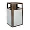 Flash Furniture Brooks 31.4G Steel Trash Can w/Locking Access Door and Removable Inner Fiberglass Bin, Brown/Silver UB-OTB-67W-BRN-SLV-GG - alternate 6