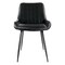 Elama 2 Piece Faux Leather Tufted Chair in Black with Black Metal Legs ELM-2602-BLK - alternate 5