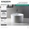 Kingston Brass 45-Inch Acrylic Round Double Ended Freestanding Tub with Overflow/Drain Assembly VTRO454523M0 - alternate 4
