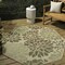 Jonathan Y Zinnia Modern Floral Textured Weave Sage/Brown 5 ft Octagon Indoor/Outdoor Area Rug SMB110A-5TGN - alternate 1