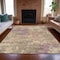 Homeroots 8' X 10' Beige Green And Purple Abstract Washable Indoor Outdoor Area Rug 630756 - alternate 4