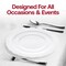 Smarty Had A Party White Vintage Round Disposable Plastic Dinnerware  Set (120 Dinner Plates+120 Salad Plates), 240PK 860WHVP-CASE - alternate 6