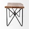 Homeroots 66in Brown and Black Distressed Live Edge Solid Wood Dining Bench 376183 - alternate 3