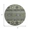 Homeroots 8' Fern Green Taupe And Ivory Round Tribal Washable Indoor Outdoor Area Rug 615412 - alternate 6