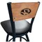 Holland Bar Stool Co 36" Blk Wrinkle Missouri Swivel Bar Stool, Laser Engraved Back L03836BWMedMplAMizzouBlkVinyl - alternate 1