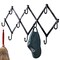 Kings County Tools Accordion Wall Hanger Forged Iron Hat Rack with 10 Hooks Wall Organizer for Entryway, or Mudroom GW89A05-34 - alternate 2