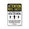 Signmission Public Safety Sign, Motel Guests Practice Social Distancing, 18in X 12in Decal, OS-NS-D-1218-25403 OS-NS-D-1218-25403 - alternate 1