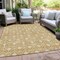 Homeroots 3' X 5' Gold And Ivory Geometric Washable Indoor Outdoor Area Rug 596027 - alternate 4