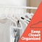Campior Premium White Clothes Hangers, Slim, Durable, with Shoulder Grooves for Coats and Laundry, 150PK CMPVVH150WH - alternate 8