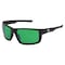 Bullhead Safety Safety Glasses, Green LED Blocker Lens, Matte Black Frame, Full-Frame BH26619 - alternate 2