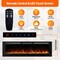 Edendirect 72.05-in W Black Wall mount LED Flat wall Electric Fireplace with Remote Control Included ZR-EF72 - alternate 7