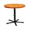 Leisure Craft 36" Round Perforated Pedestal Table, Portable, 30"H, Orange 36TAB30-ORANGE - alternate 1