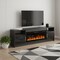 Homeroots 70in Black Wood Fireplace Entertainment Center With Fireplace 723799 - alternate 3