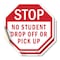 Signmission Stop No Student Drop Off or Pick Up, 4 inch X 4 inch, Vinyl Decal, 2PK OC-D-2PACK-4-109 - alternate 1