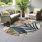 World Rug Gallery Tropical Leaves Indoor/Outdoor Area Rug 8 ft Round Multi 8012MULTI8RND - alternate 1