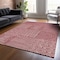 Homeroots 5' X 8' Red And Ivory Geometric Washable Indoor Outdoor Area Rug 600739 - alternate 4