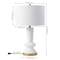 Jonathan Y Ziggy 27" Contemporary Glam Ceramic/Iron LED Table Lamp, White/Gold Painting JYL6607A - alternate 7
