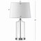 Jonathan Y Walsh 25" Glass LED Table Lamp, Clear/Chrome JYL1018A - alternate 7