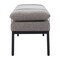 Homeroots 48in Gray and Black Fabric Upholstered Bench 668847 - alternate 4