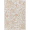 Homeroots 9' X 12' Coral Ivory And Peach Paisley Washable Indoor Outdoor Area Rug 588646 - alternate 7