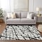 Homeroots 3' X 5' Black And Ivory Abstract Washable Indoor Outdoor Area Rug 614317 - alternate 4