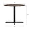 Flash Furniture 36" Round Tabletop, Seamless Surface Technology, Dark Brown with 30" x 30" Black Table Height X-Base ST-RD36-WBR-T3030-GG - alternate 5