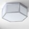 Jonathan Y Minimo 15.75" Hexagon Metal/Frosted Glass LED Flush Mount, Chrome JYL7452A - alternate 7