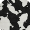 Homeroots 8' Black And Ivory Round Abstract Washable Indoor Outdoor Area Rug 614511 - alternate 5